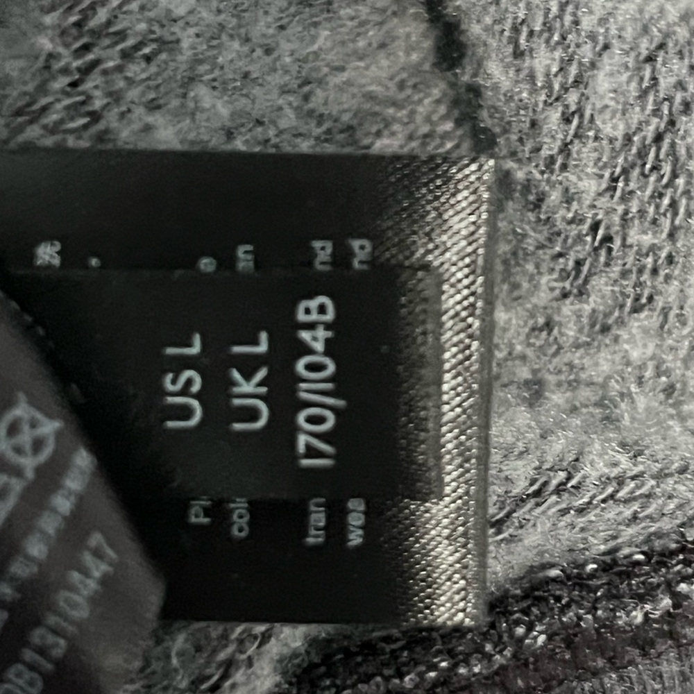 Free People Fp Movement Bonfire Oversized Hoodie Large Gray Black Sweatshirt NWT - Picture 9 of 16